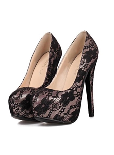 Weddingshe Sexy Lace Contrast Color Prom Shoes