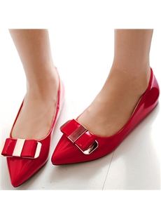 Pretty Bowknot Decorated Pointed Toe Flats