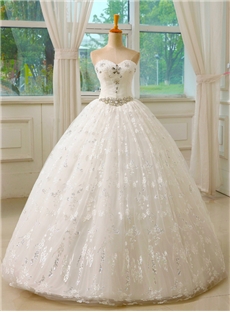 Pretty Sweetheart Beading Ball Gown Wedding Dress