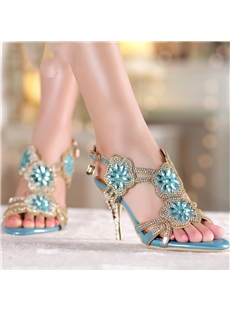 Shining Crystal Rhinestone Stiletto Sandals