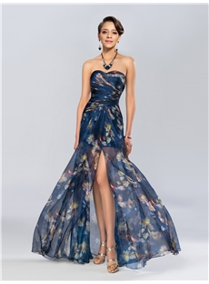 Graceful Asymmetry Swwetheart A Line Printing Summer Dress