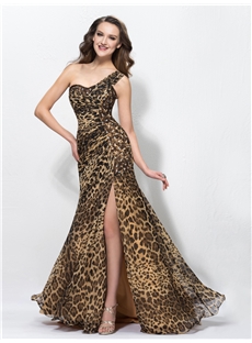 Sexy A Line Floor Length Beading Front Split One Shoulder Sweep Brush Printing Summer Dress Sexy A Line Floor Length Beading Front Split One Shoulder Sweep Brush Printing Summer Dress