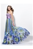 Boutique Strapless Beading Empire Floor Length Printing Summer Dress