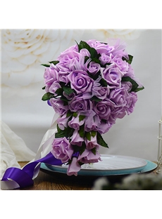 Delicate Purple Pe Water Rose Bouquet Wedding Bouquet