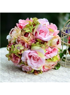 Dramatic White Roses Wedding Bridal Bouquet With White Ribbon