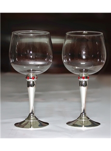 Shining Glass Toasting Flutes Set Of 2