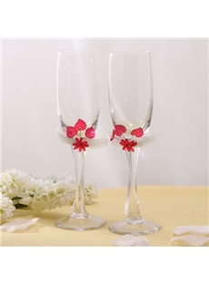 Leaves Theme Toasting Flutes Set Of 2