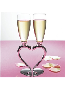 Personalized Heart Design Toasting Flute