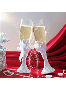 Sculpted Classyable Design Glass Toasting Flutes Set Of 2