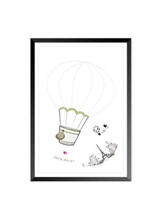 Personalized Wedding Tree Hydrogen Balloon Thumbprint Guest Signature Frame