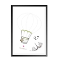 Personalized Wedding Tree Hydrogen Balloon Thumbprint Guest Signature Frame