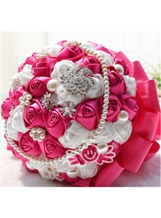 Luxurious Pearl Beading Shining Wedding Bouquet