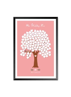 Personalized Tree Heart Shaped Guest Signature Frame