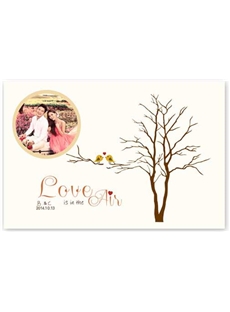 Wedding Thumbprint Love Birds Tree Guest Signature Frame