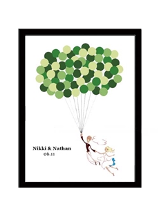 Air Balloon Thumbprint Guest Signature Frame