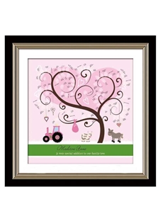 Romantic Wishing Tree Thumbprint Signature Frame