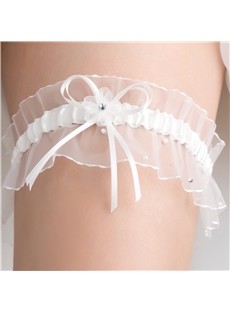 Ruffles Ivory Wedding Garters