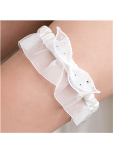 Beaded Bowknot Wedding Garter