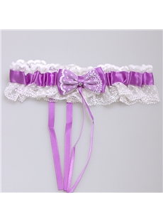 Free Size Bowknot Lace Color Wedding Garter