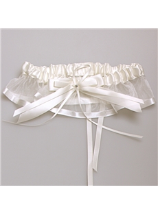 Free Size Ivory Wedding Garter