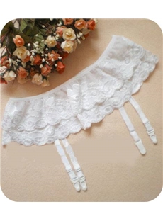 Loveable Nice Double Deck Lace Adjustable Wedding Garter