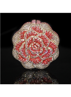 Delicate Metal Carving With Austrian Diamond Wedding Handbag