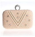 Fine Pearls Rhinestone Wedding Handbag Clutch