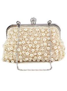 Pearls Silk Wedding Handbag