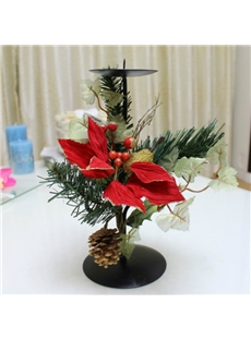 Nice Iron Art Red Candle Holder