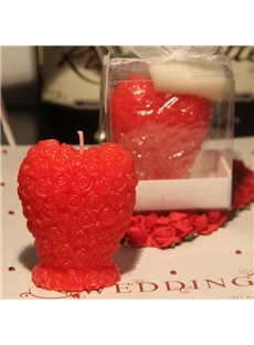 Rose Heart Wedding Candle