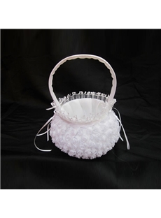 Vigorous With Ribbons Wedding Flower Basket